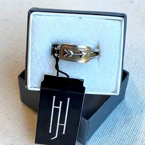 💍🏹Heidi J Hale Sterling & Brass Arrow Ring Size 6.5